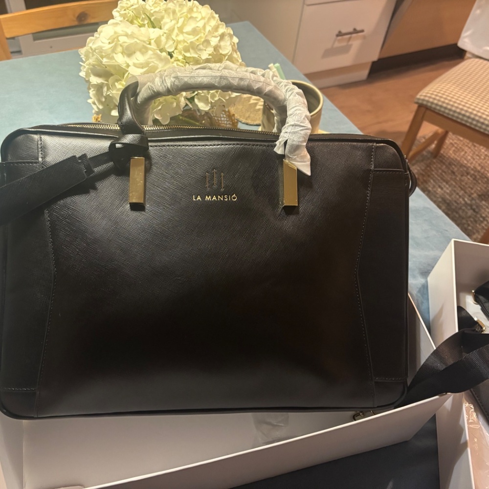 La Mansio One - Black Leather Work Bag - Picture 8 of 9